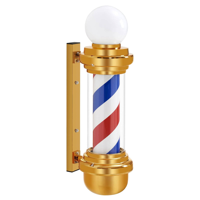 Brooks Salon Furnishing The Hudson Spiral Barber Pole Golden DSP-BBP-BBP-6154-L018GD