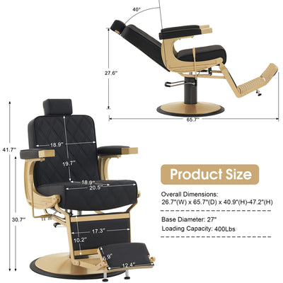 Brooks Salon Furnishing Majestic Luxe Barber Chair