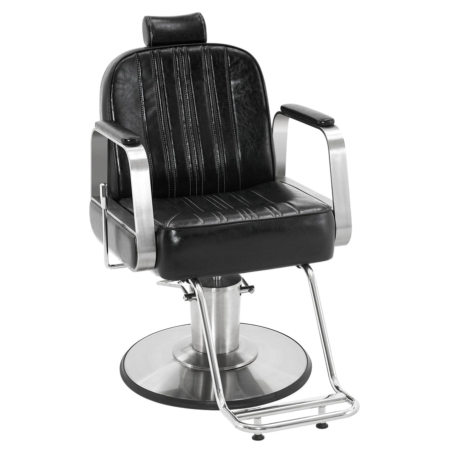 Brooks Salon Furnishing The Vanguard Barber Chair Black DSP-BBP-APCHR-6154-8548BK