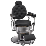 Brooks Salon Furnishing Heritage Vintage Barber Chair Grey DSP-BBP-BBCHR-6154-9207EY