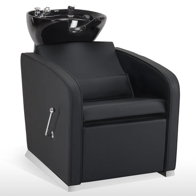 Brooks Salon Furnishing LuxEase Shampoo Unit Black DSP-BBB-BWSH-6154-FR-9303BK