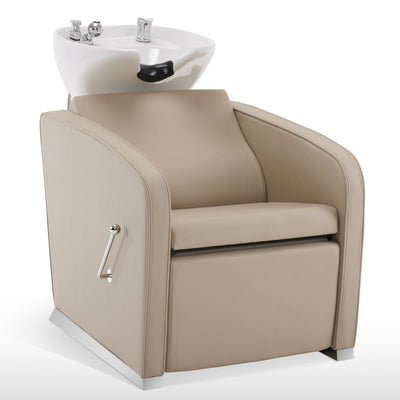 Brooks Salon Furnishing LuxEase Shampoo Unit Beige DSP-BBB-BWSH-6154-FR-9303CH