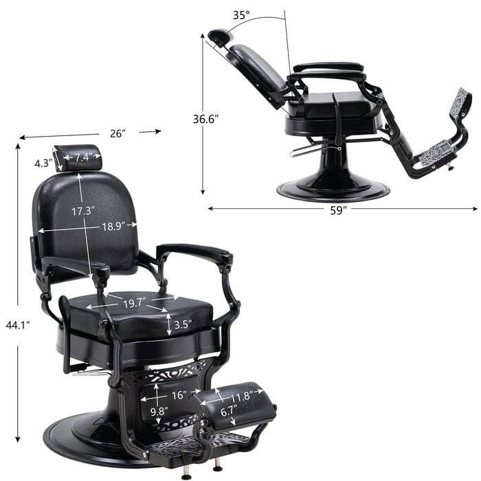 Brooks Salon Furnishing ClassicRevive All-Purpose Hydraulic Vintage Barber Chair