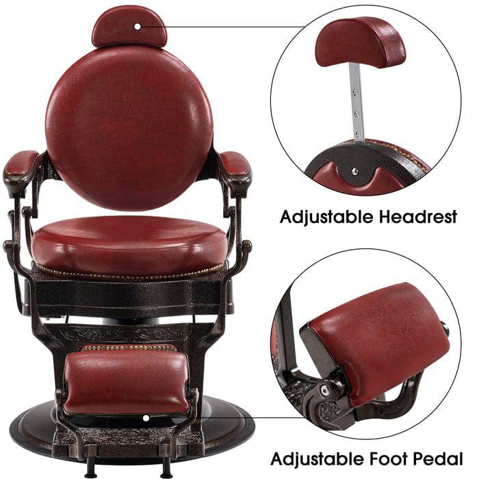 Brooks Salon Furnishing RetroFlex Heavy-Duty All-Purpose Hydraulic Barber Chair