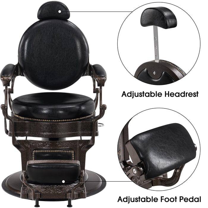 Brooks Salon Furnishing RetroFlex Heavy-Duty All-Purpose Hydraulic Barber Chair