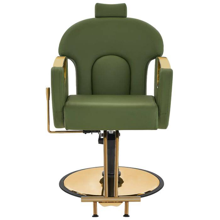 Brooks Salon Furnishing OpulentElegance Hydraulic Recline Barber Throne - Salon Majesty Edition