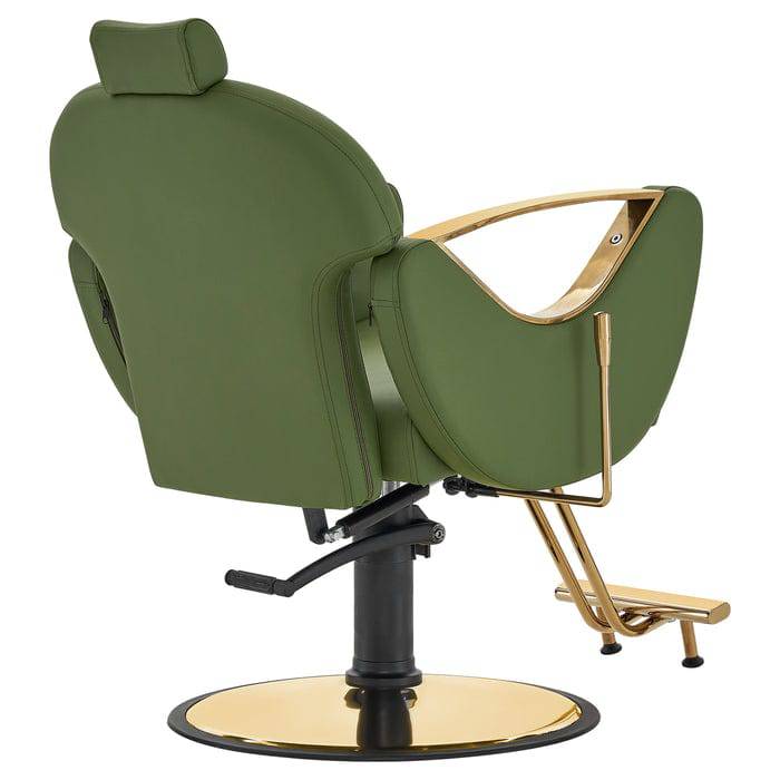 Brooks Salon Furnishing OpulentElegance Hydraulic Recline Barber Throne - Salon Majesty Edition