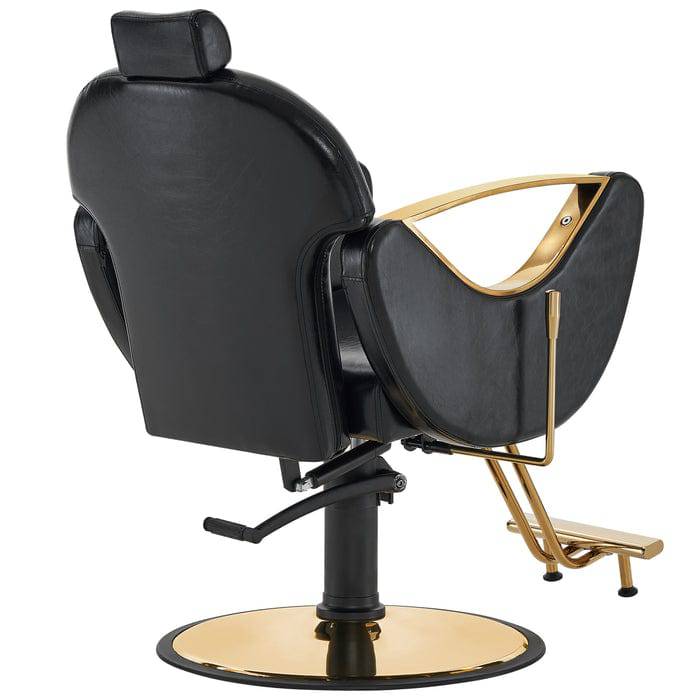 Brooks Salon Furnishing OpulentElegance Hydraulic Recline Barber Throne - Salon Majesty Edition