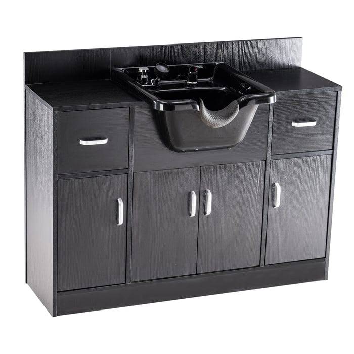 Brooks Salon Furnishing ArtisanFlow Shampoo Backwash Artist Station with Stylist Bowl & Spa Cabinet