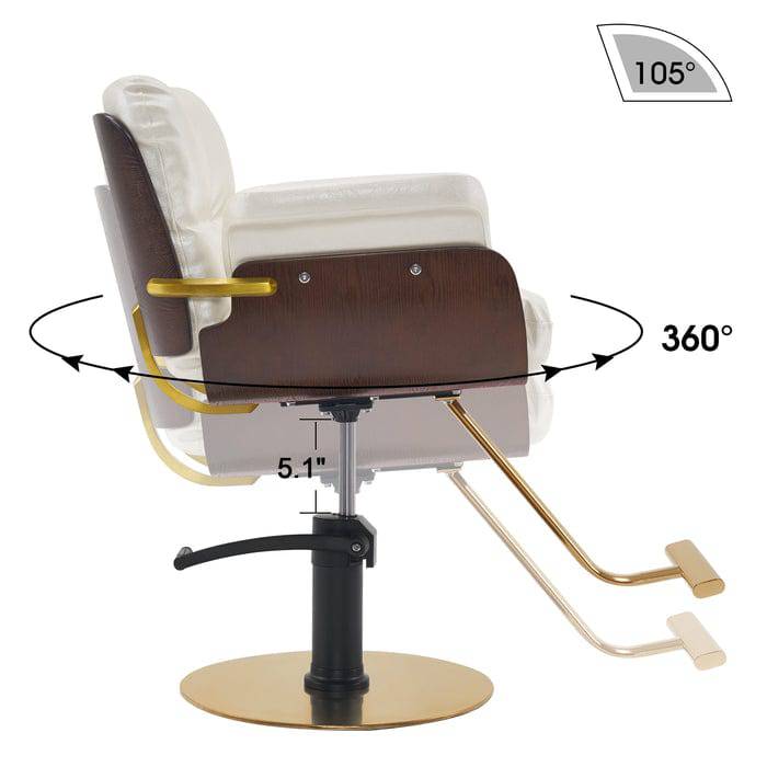 Brooks Salon Furnishing HydroFlow Salon Chair: Cutting-Edge Beauty Spa Styling Gear