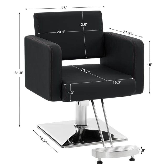 Brooks Salon Furnishing TimelessFlow Styling Salon Chair with Hydraulic Pump