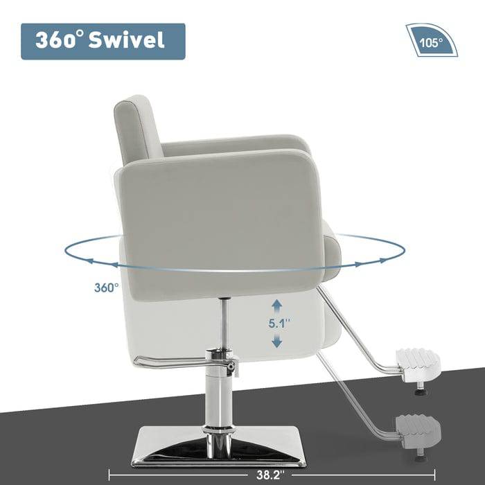 Brooks Salon Furnishing TimelessFlow Styling Salon Chair with Hydraulic Pump