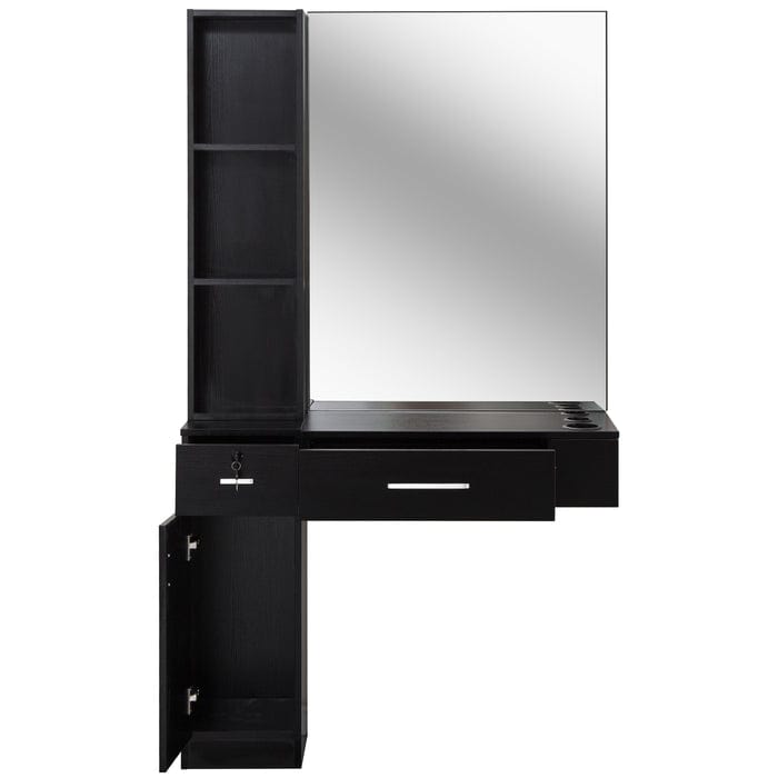 Brooks Salon Furnishing MirroStyle Wall-Mount Hair Station II