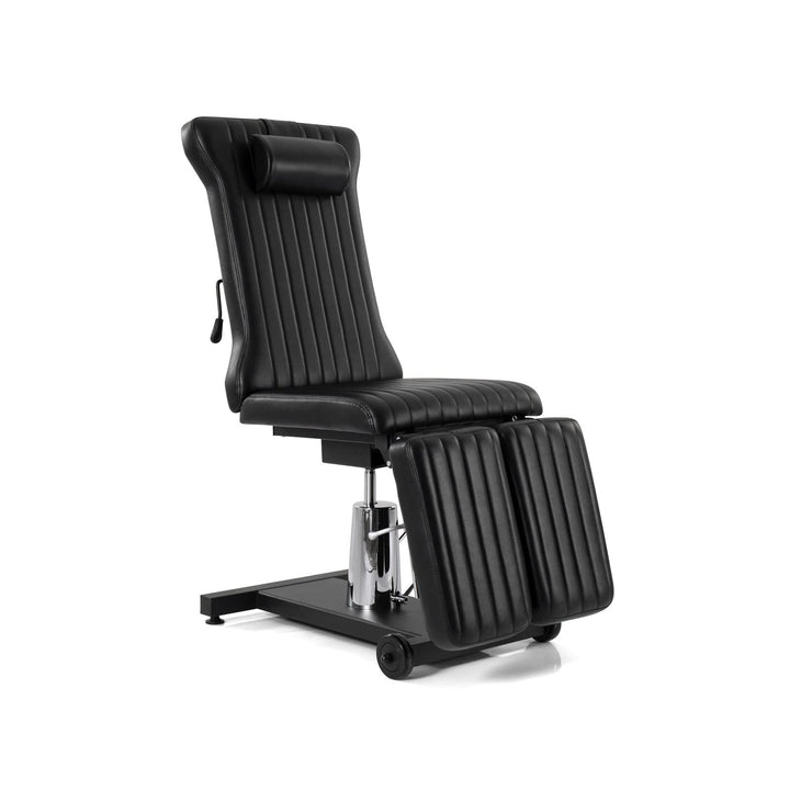 TatArtist hydraulic split leg tattoo client chair with adjustable multi-functionality FF-DPI-FCCHR-3611-BLK