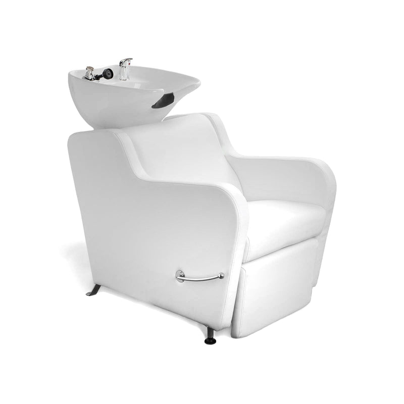 Berkeley Stanley Shampoo Backwash Unit White Stanley w White Bowl / Silver HON-BWSH-2958-WHTWHT-KIT