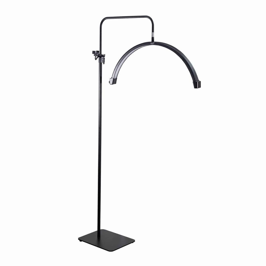 Keen Essentials Luna LED Esthetician Light, Half Moon Floor Lamp Black HUA-KLMP-9200-BLK