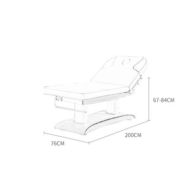 Dermalogic Seville Electric Spa Treatment Table / 3 motors HZH-FCCHR-3818B-WHT