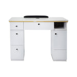 Mayakoba NAPA Manicure Table (White & Silver)