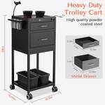 Berkeley Glider Pro Metal Trolley with 2 Magnetic Bowls, Lockable Drawes KIN-TRLY-201