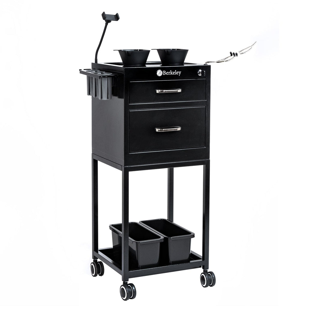 Berkeley Glider Pro Metal Trolley with 2 Magnetic Bowls, Lockable Drawes KIN-TRLY-201