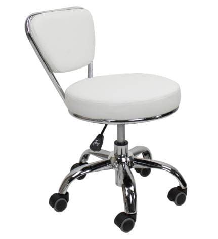 Mayakoba Dayton Manicure Technician Stool White Dayton / No LGR-PDSTL-10312-WH-KIT