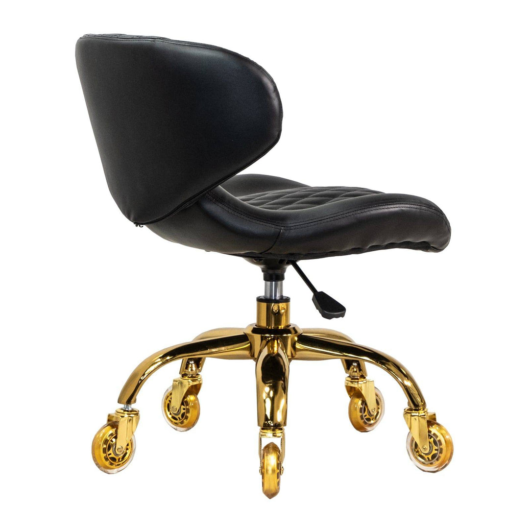 Mayakoba Hugo Salon Pedi & Mani Technician Stool with Diamond Sewing Design