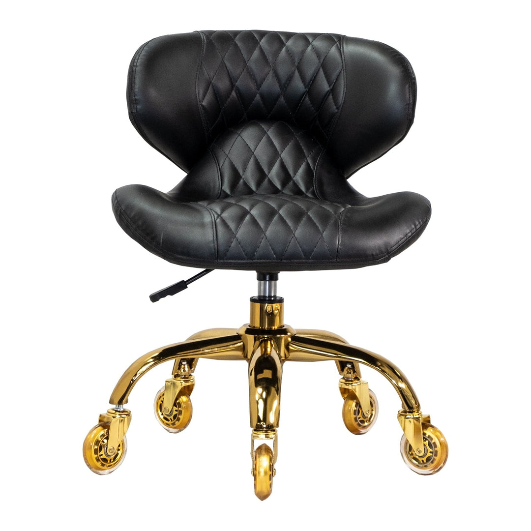 Mayakoba Hugo Salon Pedi & Mani Technician Stool with Diamond Sewing Design