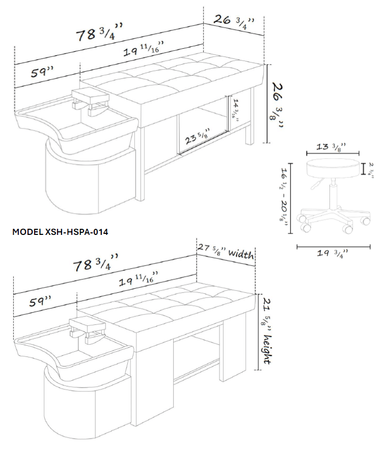 Dermalogic METRO Economy Head Spa w/ Rolling Stool