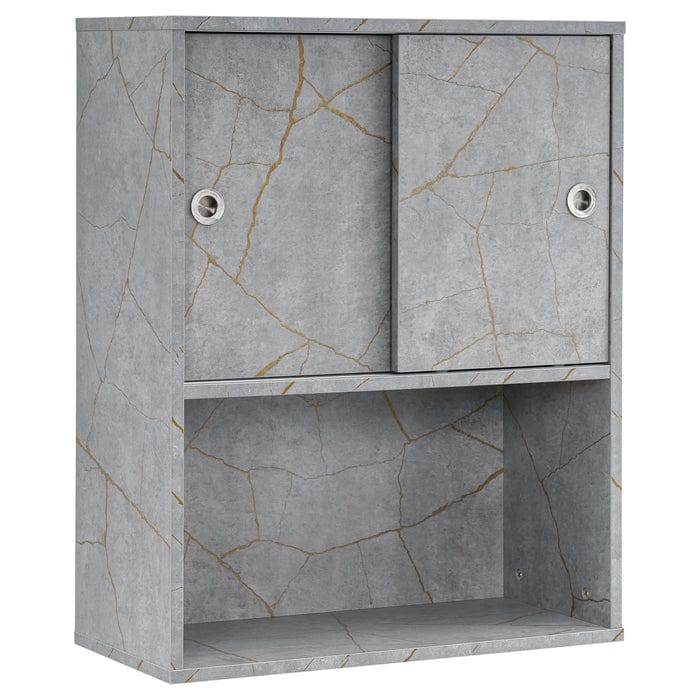 Brooks Salon Furnishing Owen Wall-Mounted Styling Station Grey/Gold FF-BBP-SYSTL-7136-GRYGLD