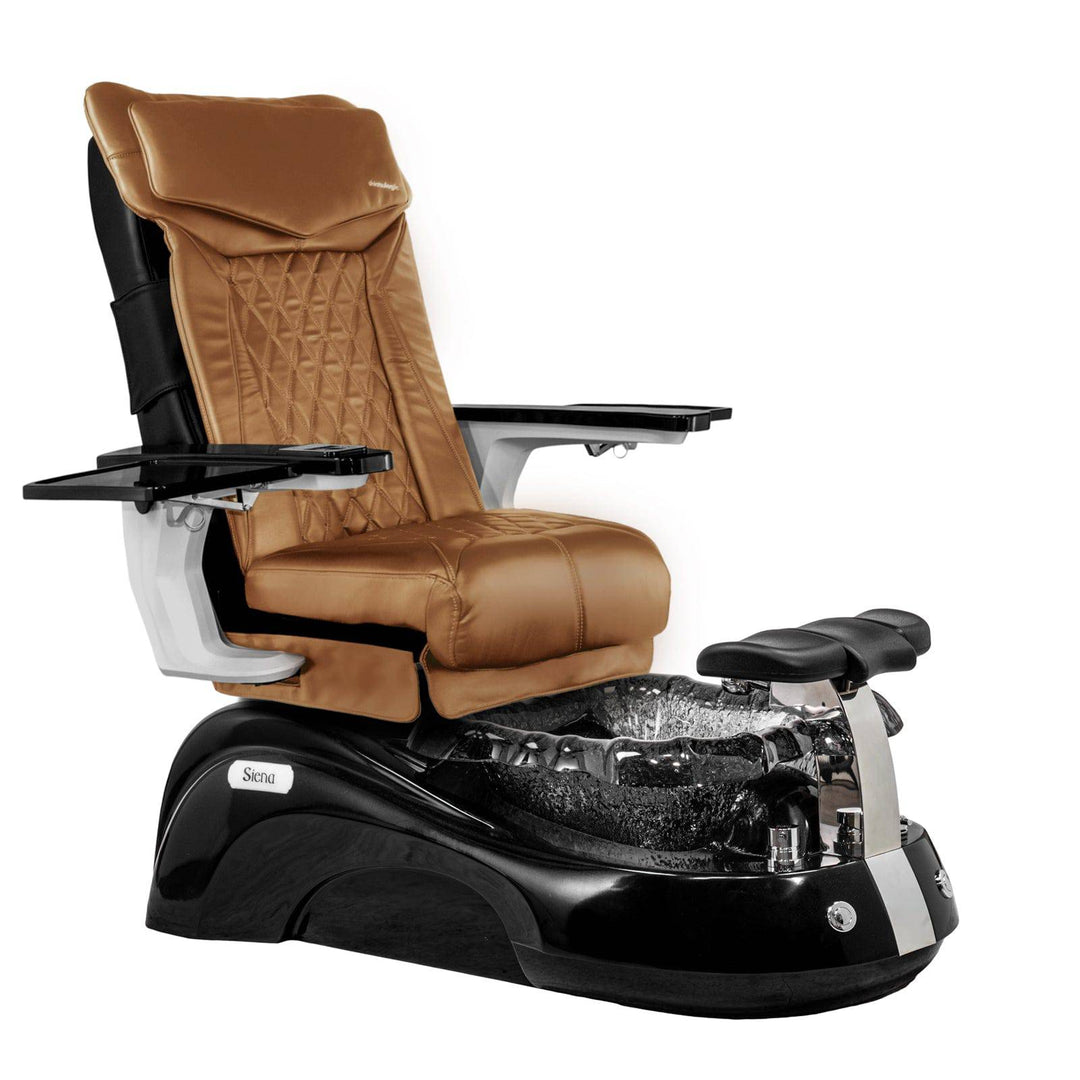 Mayakoba SIENA Shiatsulogic DX Pedicure Chair DX-Cappuccino / Black and Black Siena AYC-SPA-SIENA-DX2307-817BLKBLK-18VCPO