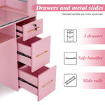 Mayakoba Sofia Manicure Table with Drawers and Shelves