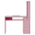 Brooks Salon Furnishing Sofia Manicure Table with Drawers and Shelves