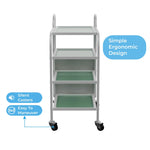 Spa Numa LUCY Dual 4 Tier Wax Glass Trolley (1031) FF-SOB-TRLY-1031