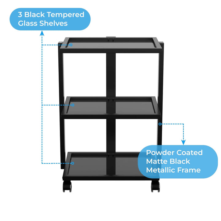 Spa Numa ABEL Beauty Trolley with 3 Tier Glass (1040) FF-SOB-TRLY-1040