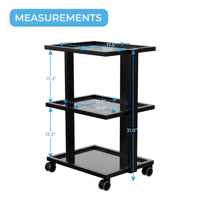 Spa Numa ABEL Beauty Trolley with 3 Tier Glass (1040) FF-SOB-TRLY-1040