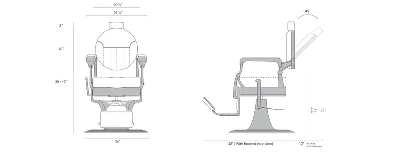 Berkeley Grant Barber Chair YAL-BBCHR-62079-CPO