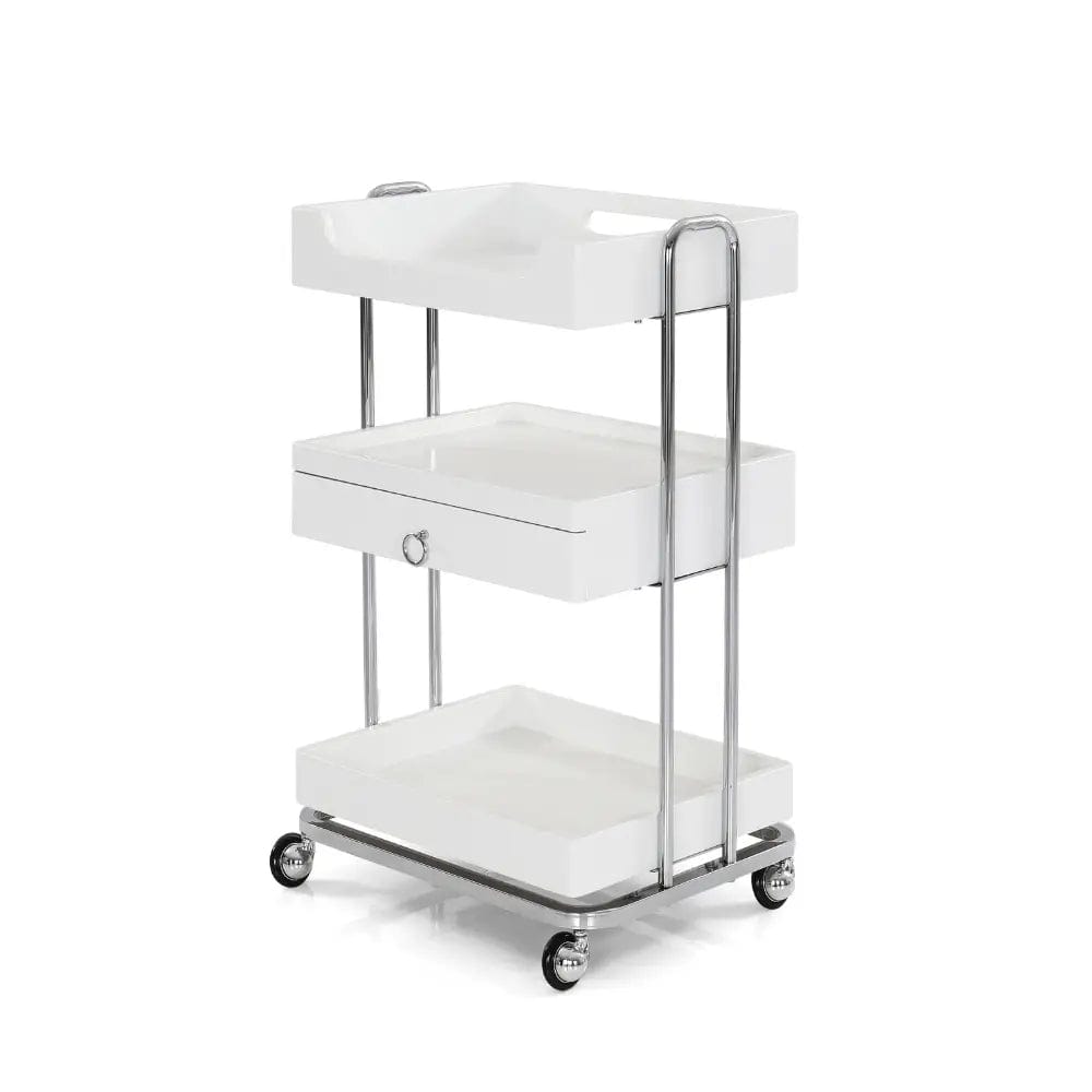 Beauty-Ace Beauty Salon Trolley OY005 White With one drawer FF-DPI-TRLY-OY005-WHT