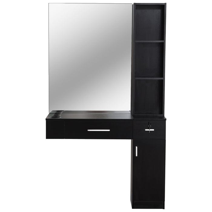 Brooks Salon Furnishing MirroStyle Wall-Mount Hair Station