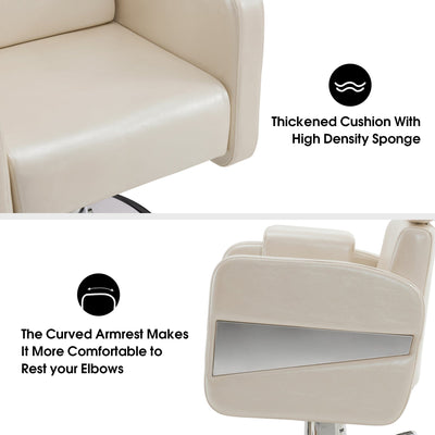 Brooks Salon Furnishing The Ivory Luxe Spa Chair Champagne White DSP-BBP-BBCHR-6154-9511CH