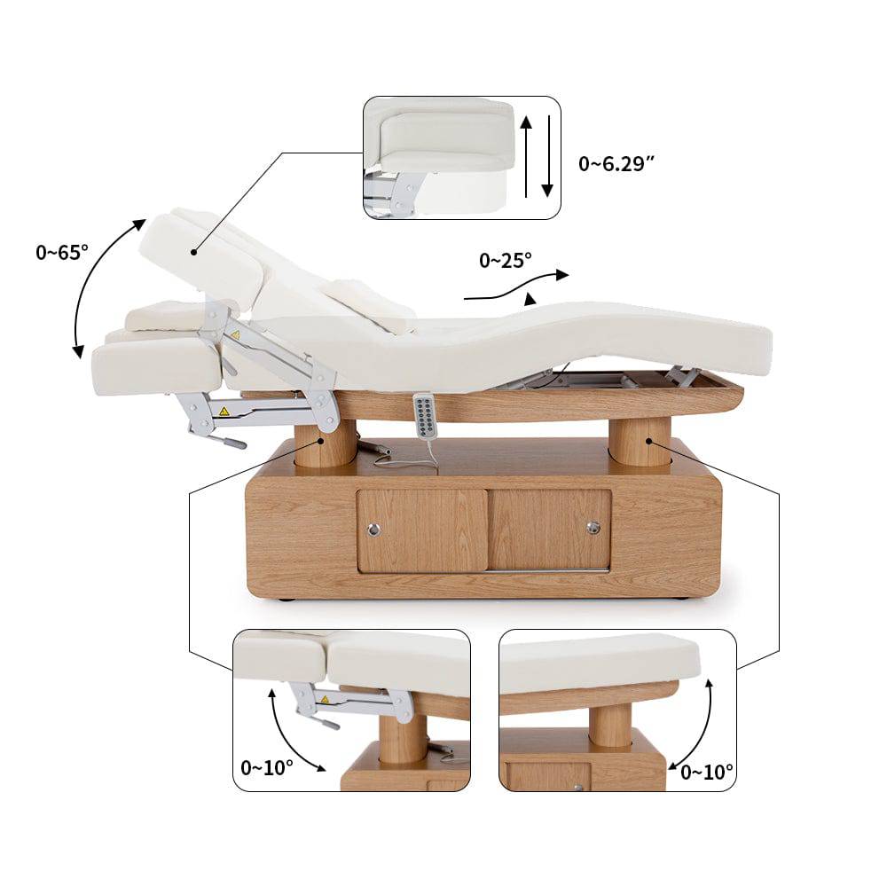 ShopSalonCity SPA beauty bed G051 white oak FF-DPI-SPABED-G051-OAK