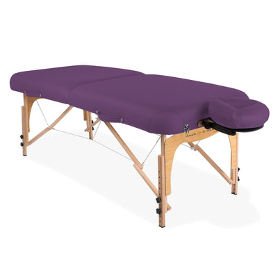 EarthLite Inner Strength E2 Portable Massage Table Package ERL-Nature Touch Purple DSP-ERL-FCCHR-E2-PUL