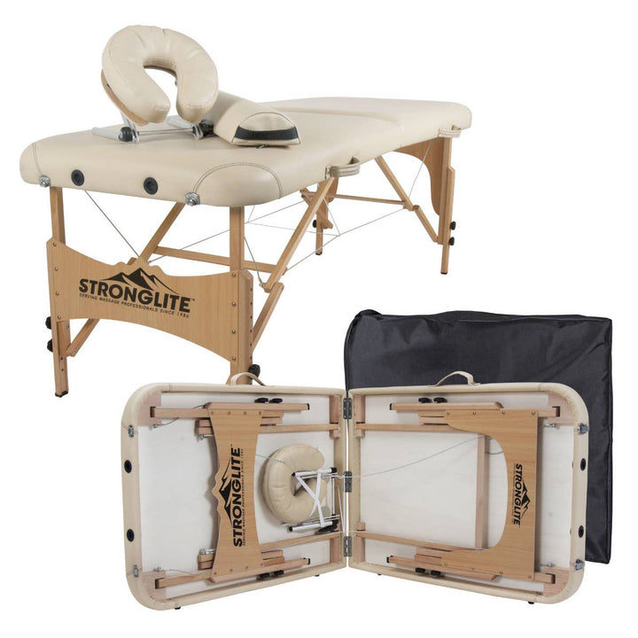 EarthLite Stronglite Portable Massage/Tattoo Table Package Olympia ERL-Beige DSP-ERL-FCCHR-MEDISPORT-AGT