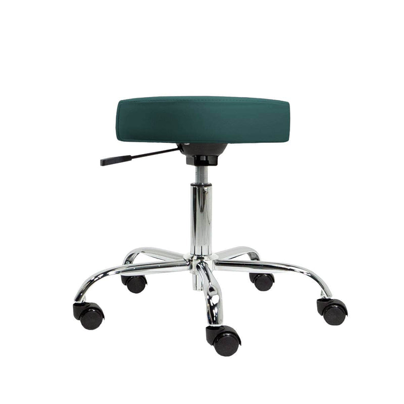 EarthLite Pneumatic Rolling Massage/Tattoo Stool ERL-Nature Touch Teal / Low Height (15.5-19.25") / No Thanks DSP-ERL-TCSTL