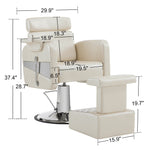 Brooks Salon Furnishing The Ivory Luxe Spa Chair Champagne White DSP-BBP-BBCHR-6154-9511CH