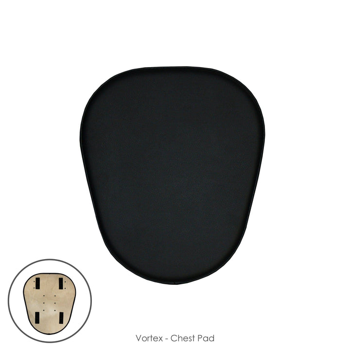 EarthLite Vortex™ - Individual Replacement Pads ERL-Nature Touch Black / Chest Pad DSP-ERL-FCCHR-PART-AVILA-II-CHEST-BLK