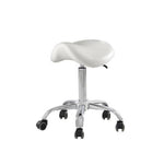 Beauty-Ace Saddle Beauty Salon Swivel Chair w/o Backrest White FF-DPI-TCSTL-9909-WHT