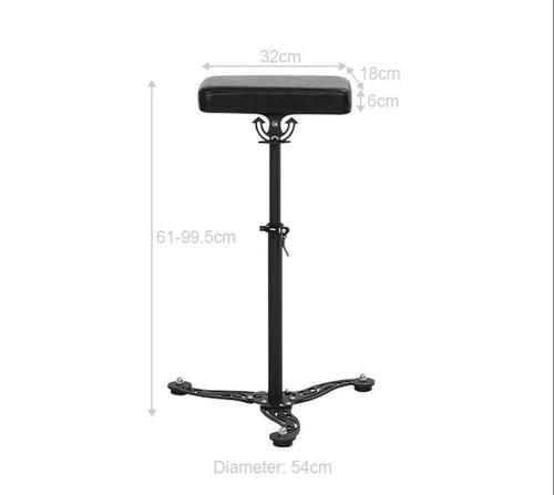 TatArtist All Purpose Adjustable Tattoo Armrest, Portable Tattoo Hand Rest TA3710 FF-DPI-TTSTL-3710-BLK