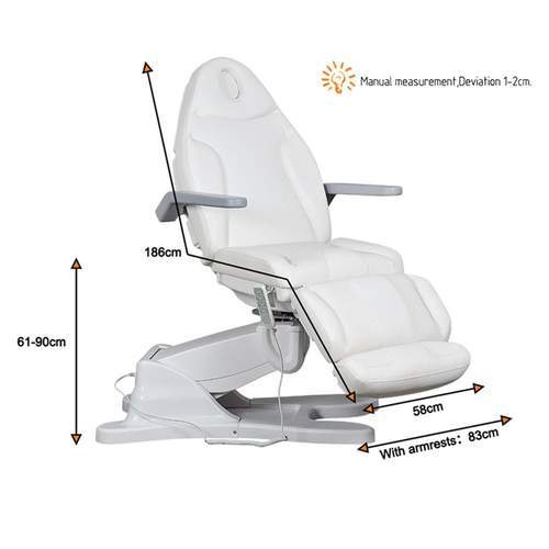 TatArtist Electric Facial Bed Rotating Aesthetic Spa Cosmetic Chair with Paper Roller G904 FF-DPI-FCCHR-G904-WHT