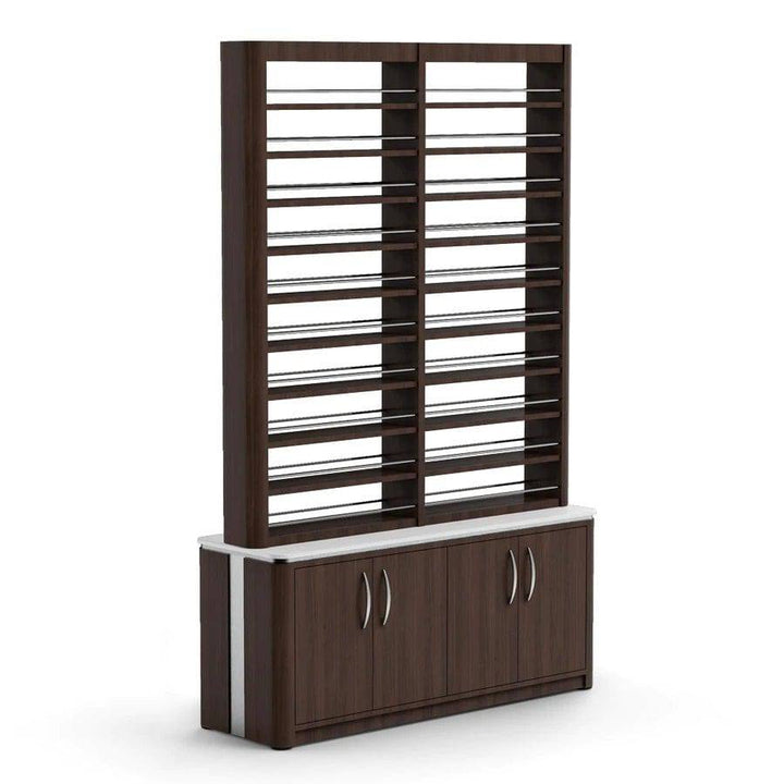 Lexor The MODEN™ Double Polish Rack with Storage VM840 Dark Walnut MODEN FF-LXR-NPORK-VM840