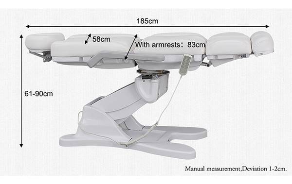 Beauty-Ace 4 Motors Electric Beauty Salon Chair G903 - White Upholstery FF-DPI-FCCHR-G903-WHT